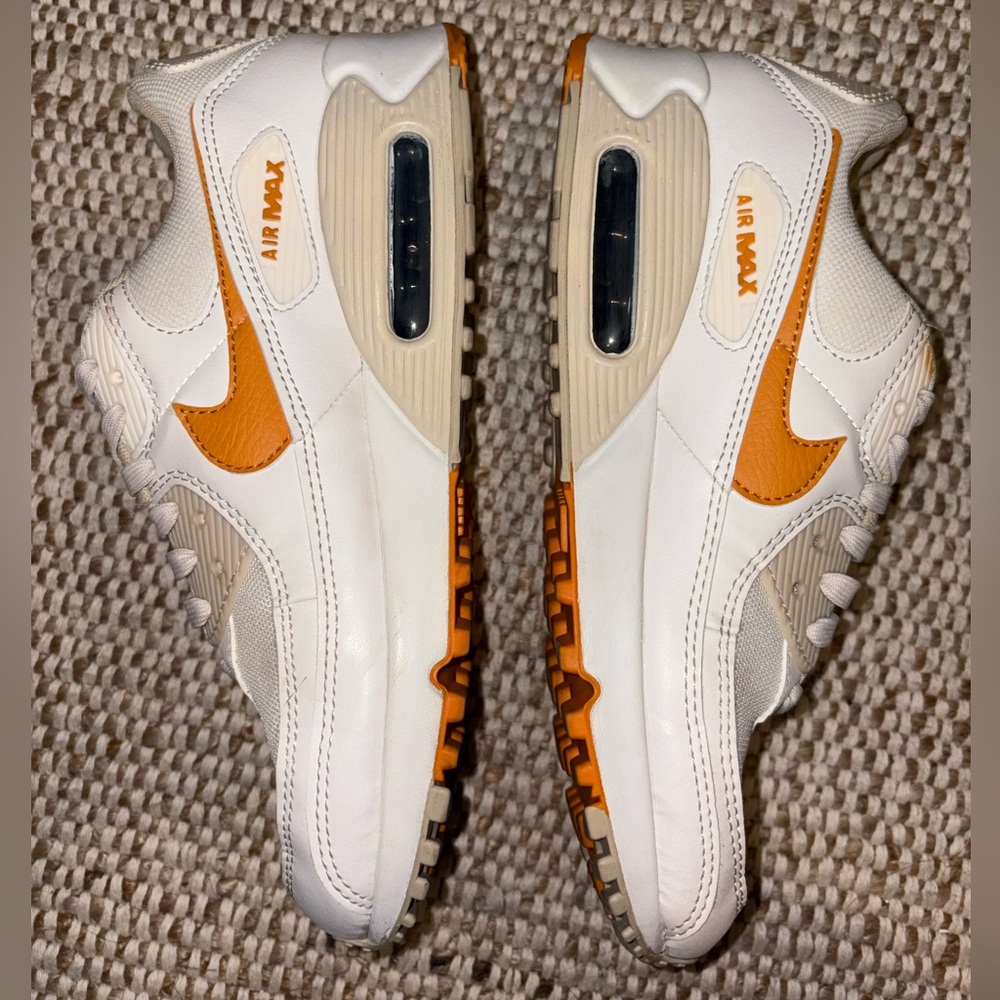 FLASH SALE! 🛍️ Women’s White and Orange Nike Air Max 90s - Picture 6 of 7